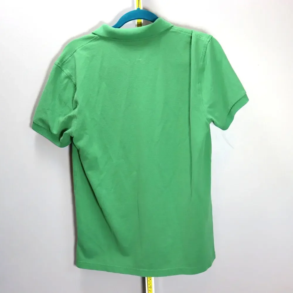 Vintage J.Crew Green Flex Piqué Polo Shirt Men’s Size M Classic Preppy‎